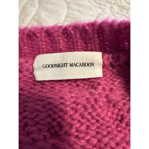 Oversized Chunky Cable Knit Sweater Cotton Blend Goodnight Macaroon O/S Comfy - Picture 4 of 13